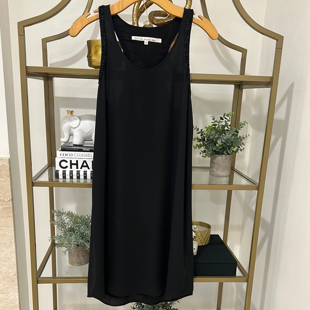 RACHEL Rachel Roy Black Bead Midi Dress